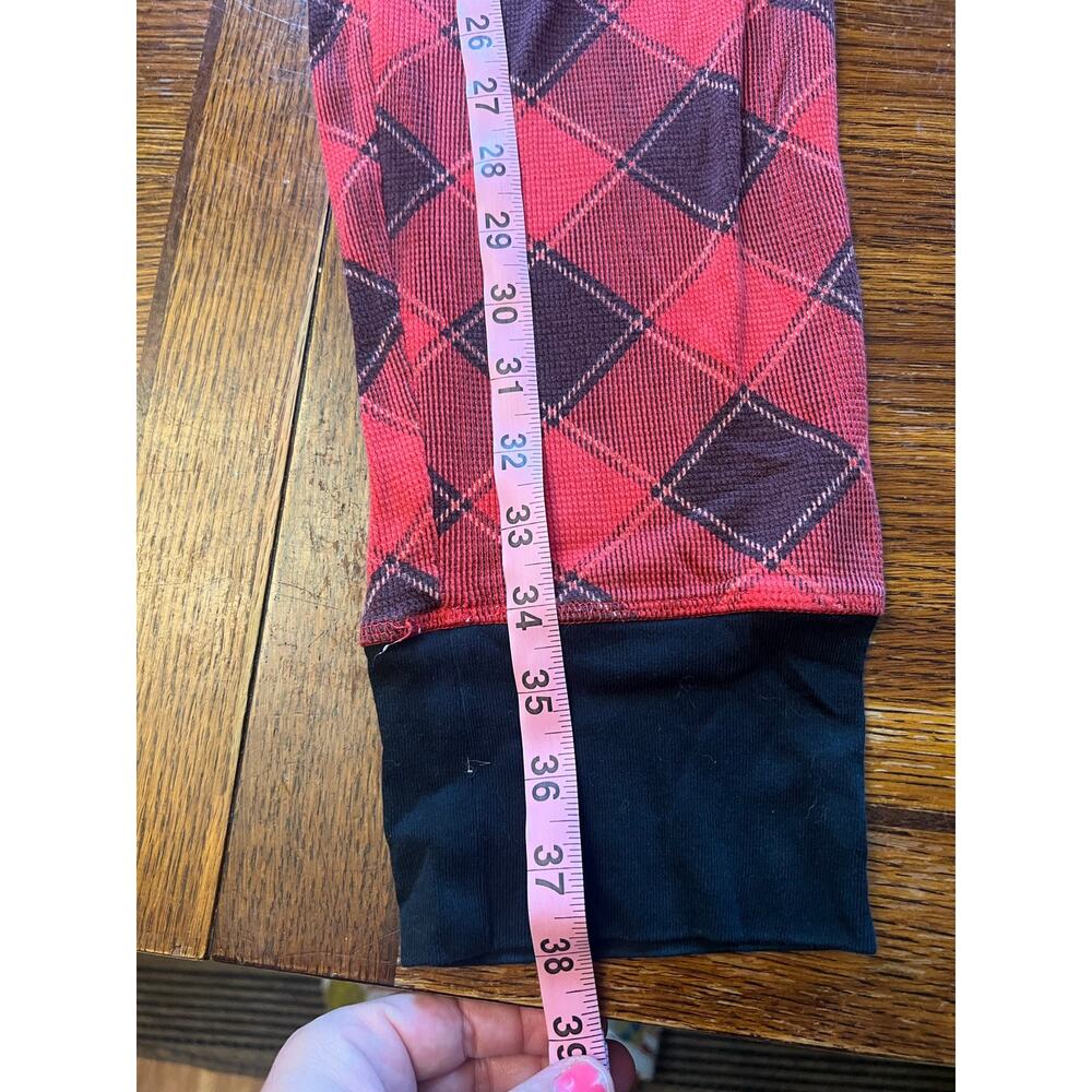 Victoria’s Secret Red Black Plaid Pajama Set XL Long Sleeve Top & Pants - Picture 13 of 15
